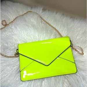 Neon Green Clutch Crossbody Bag
